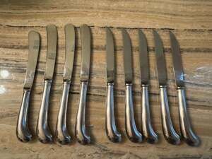 Set of 9 Vintage Market Place Pistol Grip Stainless Steel Dinner & Steak Knives